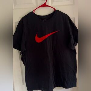 Black & Red “BIG SWOOSH” Nike ShortSleeved T-Shirt